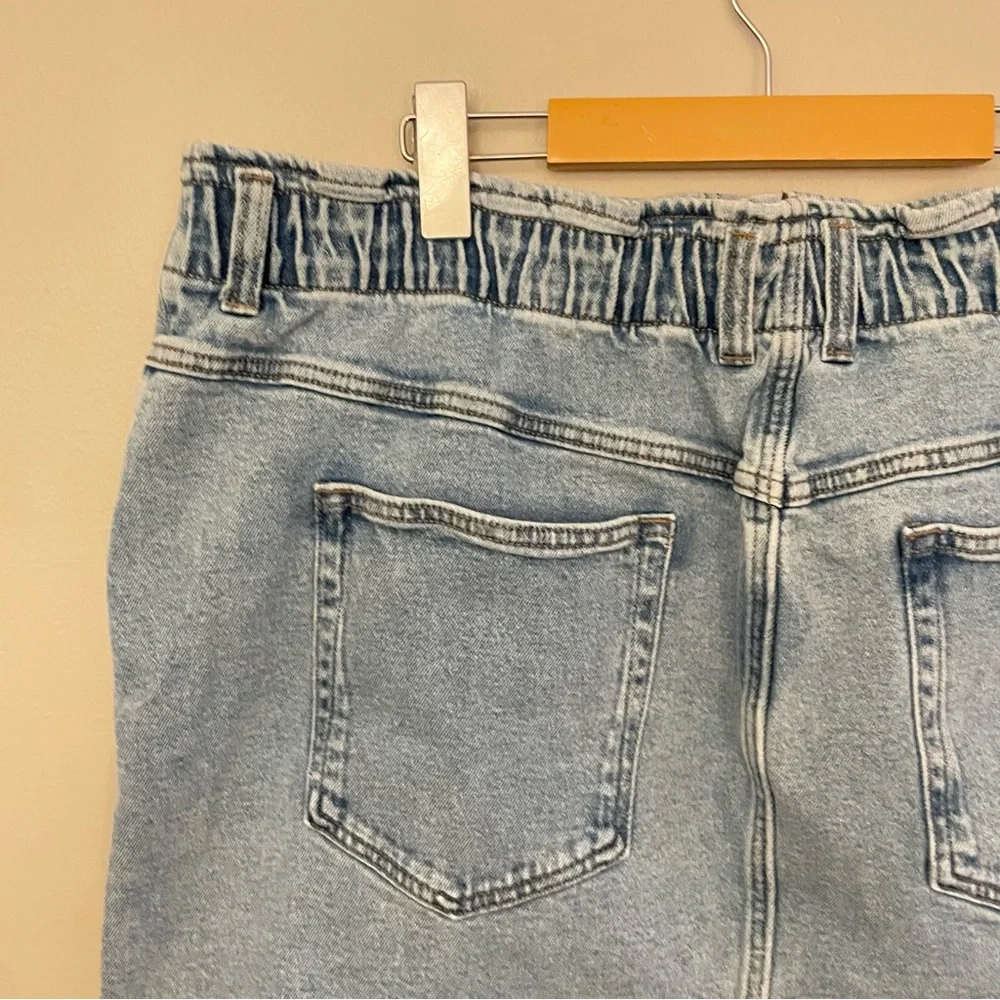 Reitmans Light Blue Denim Mini Skirt Elastic Waist – Size 18/20 Like New - Picture 10 of 16